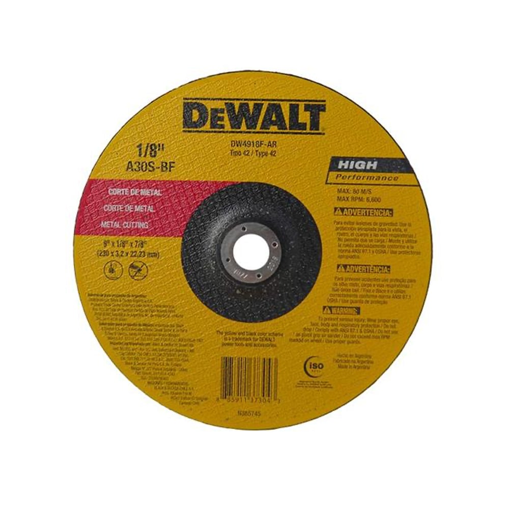 N_DW4918F.jpg Disco de corte metal 9 x 1/8 x 7/8 DEWALT