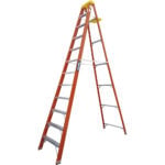 Escalera de fibra de vidrio 12 ft profesional naranja 2B