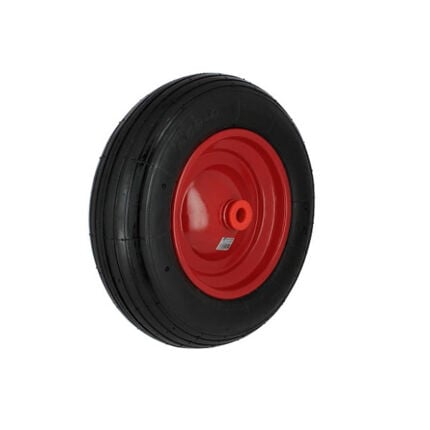 Neumático macizo 380 mm con aro metálico para uso industrial