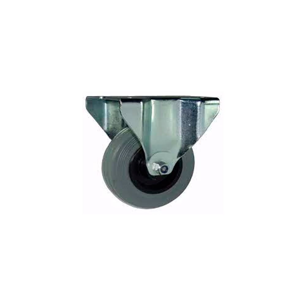 TE_17419.jpg Rueda de goma gris 150 mm con platina fija para uso industrial