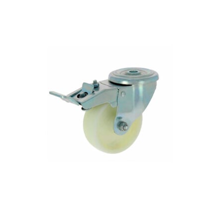 Rueda de nylon 100 mm con freno para pin