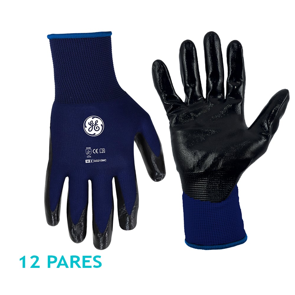 1011316794.jpg GE Protección Guantes recubiertos de nitrilo M (12 pares) para salud ocupacional