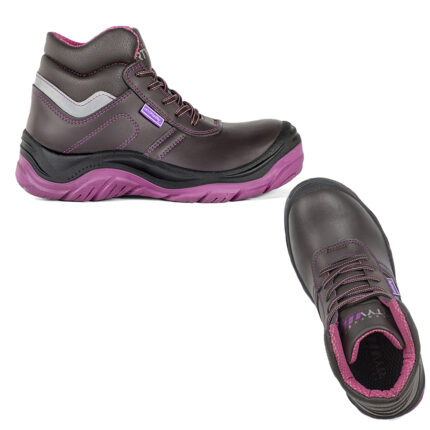 Zapato de seguridad Retryver Hera café-rosada N°37