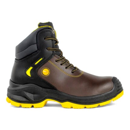 Zapato de seguridad Retryver Atila café-amarilla N°42
