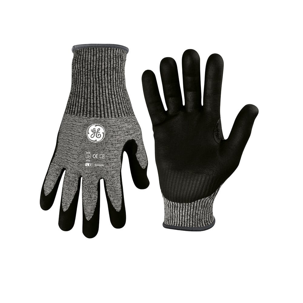 1011317173.jpg GE Protección Guantes recubiertos de nitrilo A4 calibre 18 talla L (12 pares) para salud ocupacional