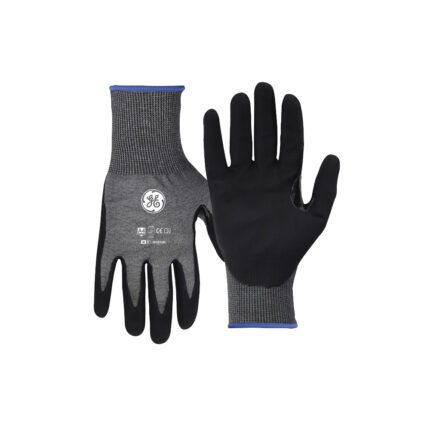 GE Protección Guantes de nitrilo recubiertos calibre 18 talla M (12 pares)