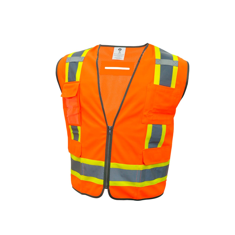 1011317318.jpg GE Protección Chaleco naranja 8 bolsillos talla M para salud ocupacional