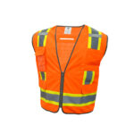 GE Protección Chaleco naranja con contraste y 8 bolsillos XL | equipo de protección personal