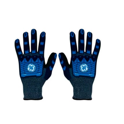 GE Protección Guantes de nitrilo con protección de impacto TPR A4, microespuma, talla XL