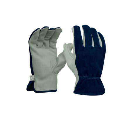 GE Protección Guante de cuero vacuno combinado talla M para salud ocupacional