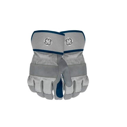 GE Protección Guante de cuero con aramida doble GG321LC para salud ocupacional