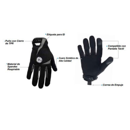 GE Protección Guantes para mecánica con velcro L, complemento de guantes de nitrilo