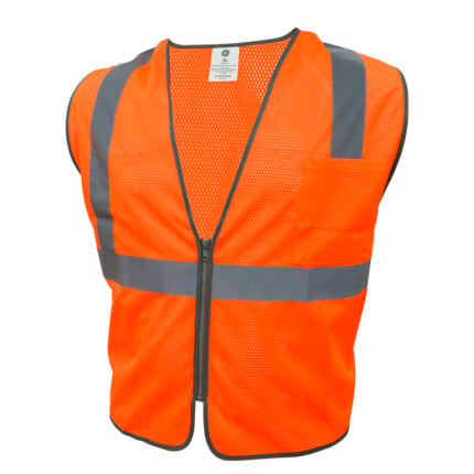 GE Protección Chaleco de seguridad naranja 2XL con 2 bolsillos | equipo de protección personal