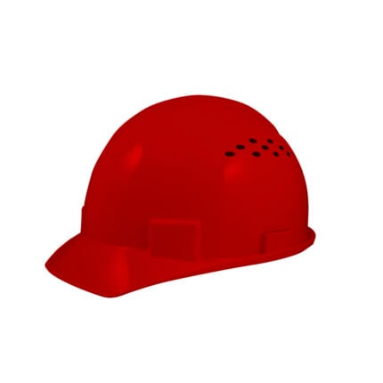 GE Protección Casco de seguridad ventilado color rojo GH326R
