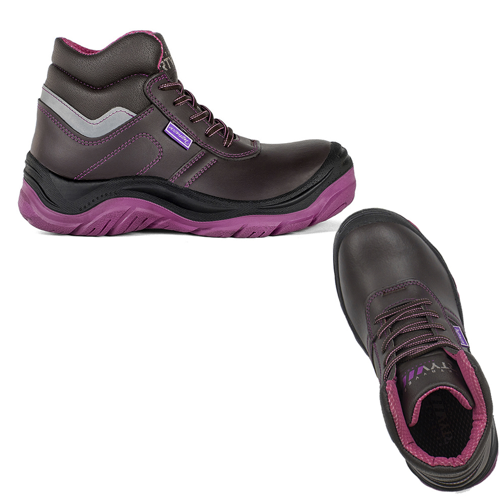 1011318017.jpg Zapato de seguridad Retryver Hera café-rosada para mujer N°36
