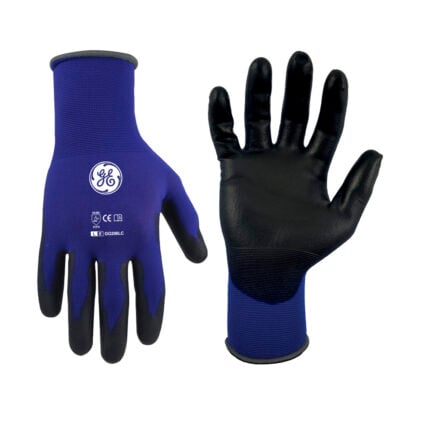 GE Protección Guante recubierto de poliuretano calibre 18 para manipulación fina – alternativa a guantes de nitrilo