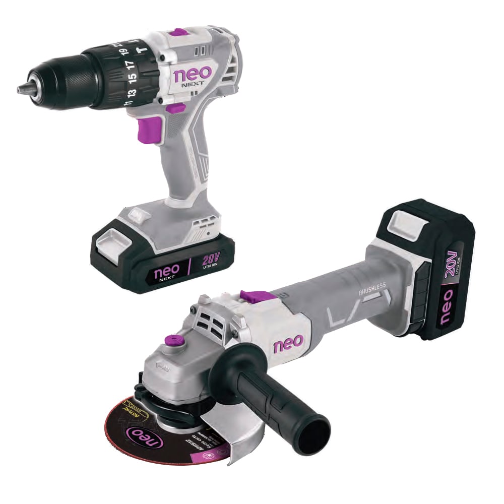 1033619043.jpg Kit taladro y esmeril inalámbrico 20V (13 mm y 115 mm)