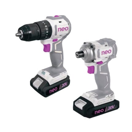 Kit taladro y llave de impacto 20V inalámbricos