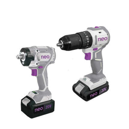 Kit taladro y llave de impacto 20V para mantenimiento profesional