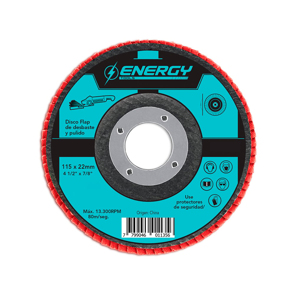 1055216165.jpg Disco flap 4.5 grano 60 para esmeril angular (115 mm)