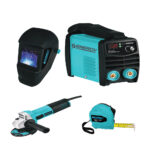 Combo soldadora inverter con esmeril, máscara y disco