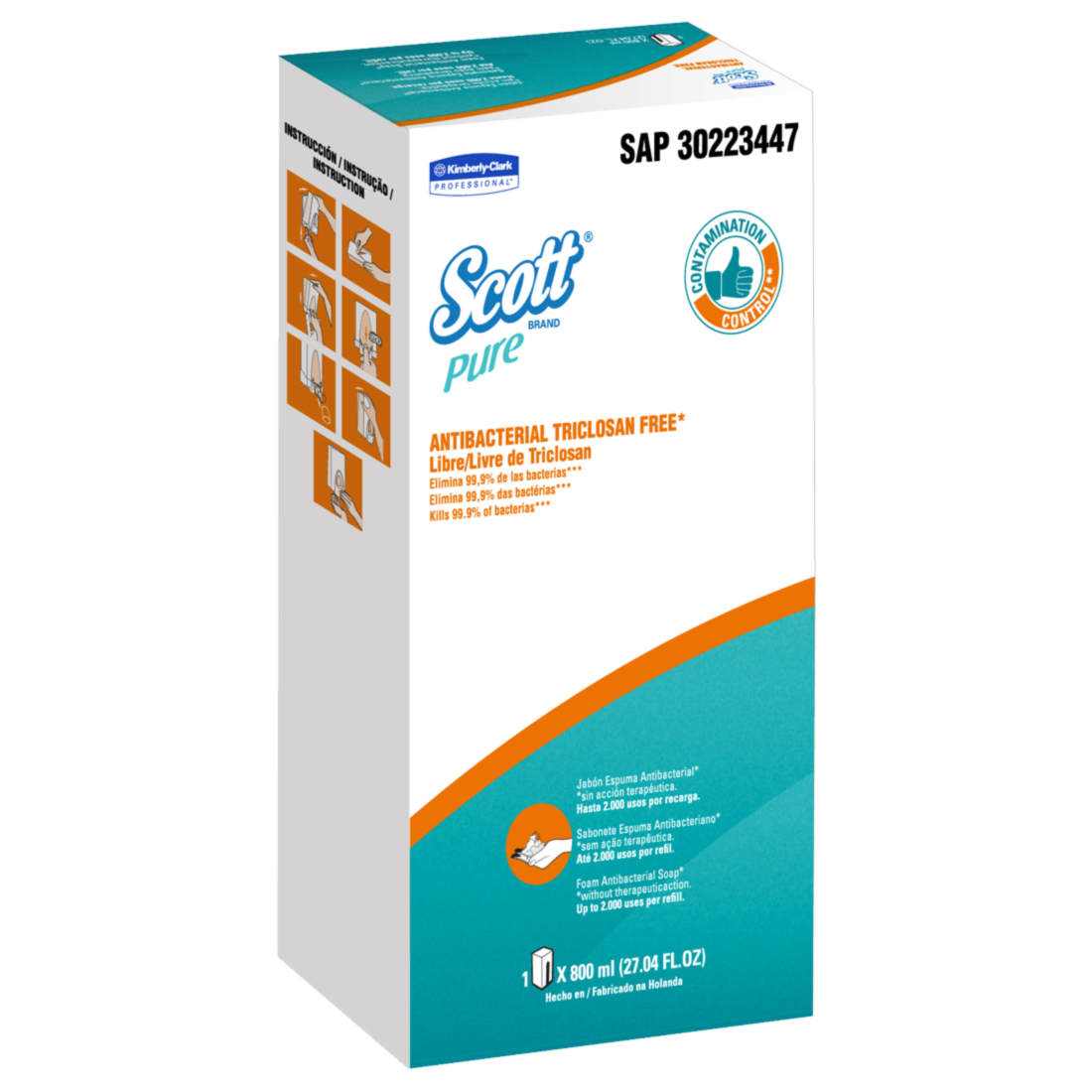Jabón Scott Pure Antibacterial en Espuma 800ml 30223447 en Costa Rica - Xtreme Clean Jabón Scott Pure Antibacterial en Espuma 800ml 30223447 en Costa Rica - Xtreme Clean