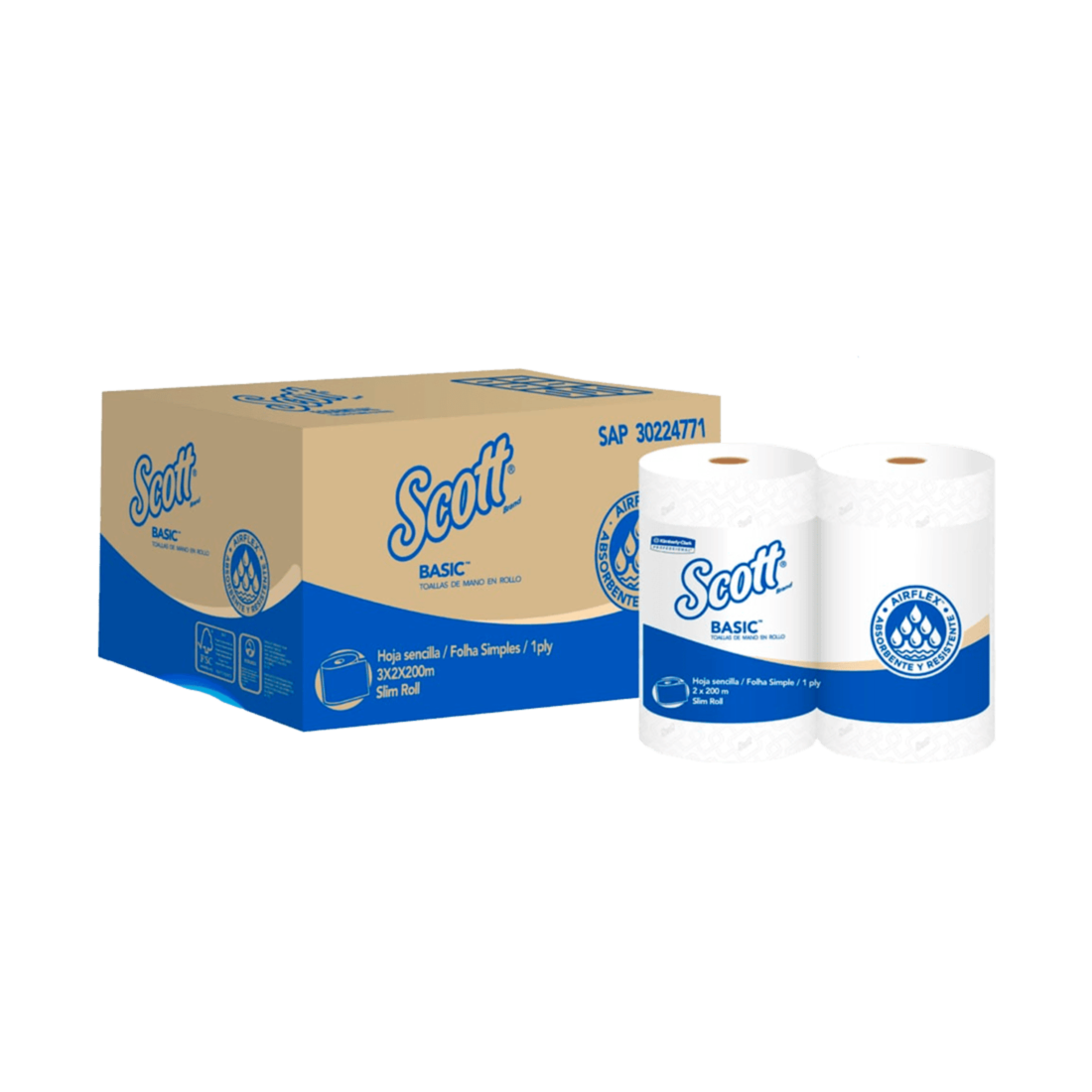 Toalla de Manos Scott Basic Rollo 200m 6x1 30224771 en Costa Rica - Xtreme Clean Toalla de Manos Scott Basic Rollo 200m 6x1 30224771 en Costa Rica - Xtreme Clean
