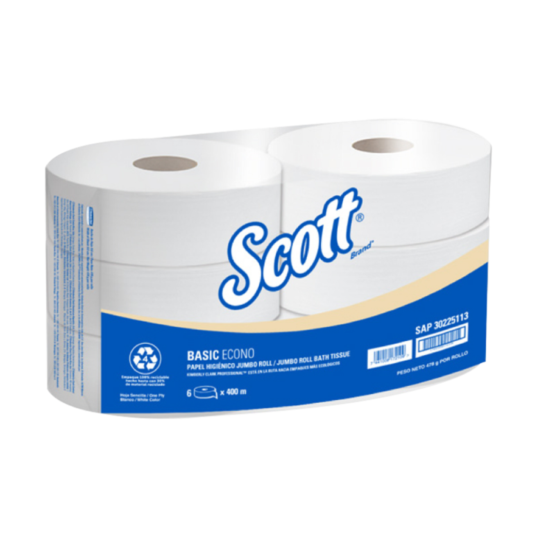 Papel Higiénico Scott Basic Rollo Jumbo 400m Hoja Sencilla en Costa Rica - Xtreme Clean Papel Higiénico Scott Basic Rollo Jumbo 400m Hoja Sencilla en Costa Rica - Xtreme Clean
