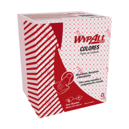 Paño Industrial WypAll X-50 Pre Doblado Rojo en Costa Rica - Xtreme Clean