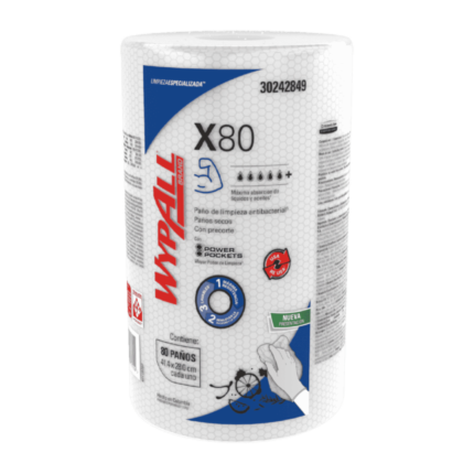Toalla Industrial WypAll X-80 Rollo Antibacterial 6x80 30242849 en Costa Rica - Xtreme Clean