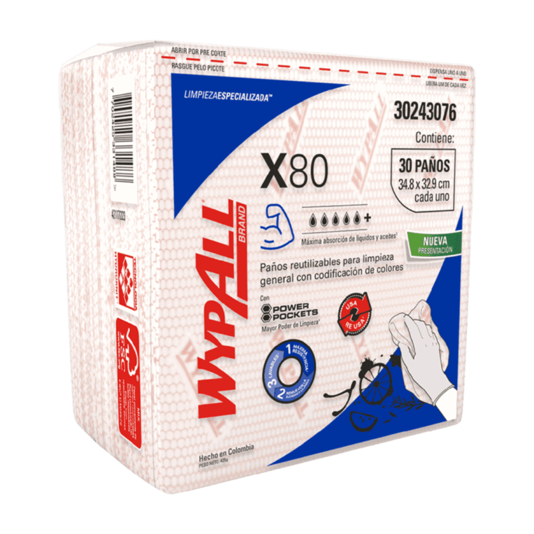 Paño Industrial WypAll X-80 Pre Doblado Rojo en Costa Rica - Xtreme Clean Paño Industrial WypAll X-80 Pre Doblado Rojo en Costa Rica - Xtreme Clean
