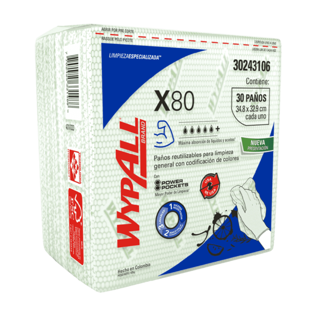 Paño Industrial WypAll X-80 Pre Doblado Verde en Costa Rica - Xtreme Clean Paño Industrial WypAll X-80 Pre Doblado Verde en Costa Rica - Xtreme Clean
