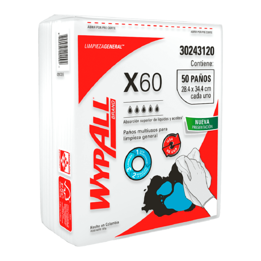 Wipers WypAll X-60 Pre Doblado 24x49 30243120 en Costa Rica - Xtreme Clean Wipers WypAll X-60 Pre Doblado 24x49 30243120 en Costa Rica - Xtreme Clean