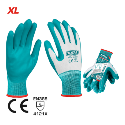 Guantes de nitrilo TOTAL con palma recubierta, calibre 13