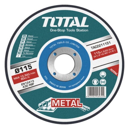 Disco para Cortar Metal TOTAL Delgado 4 1/2" x 1.2mm