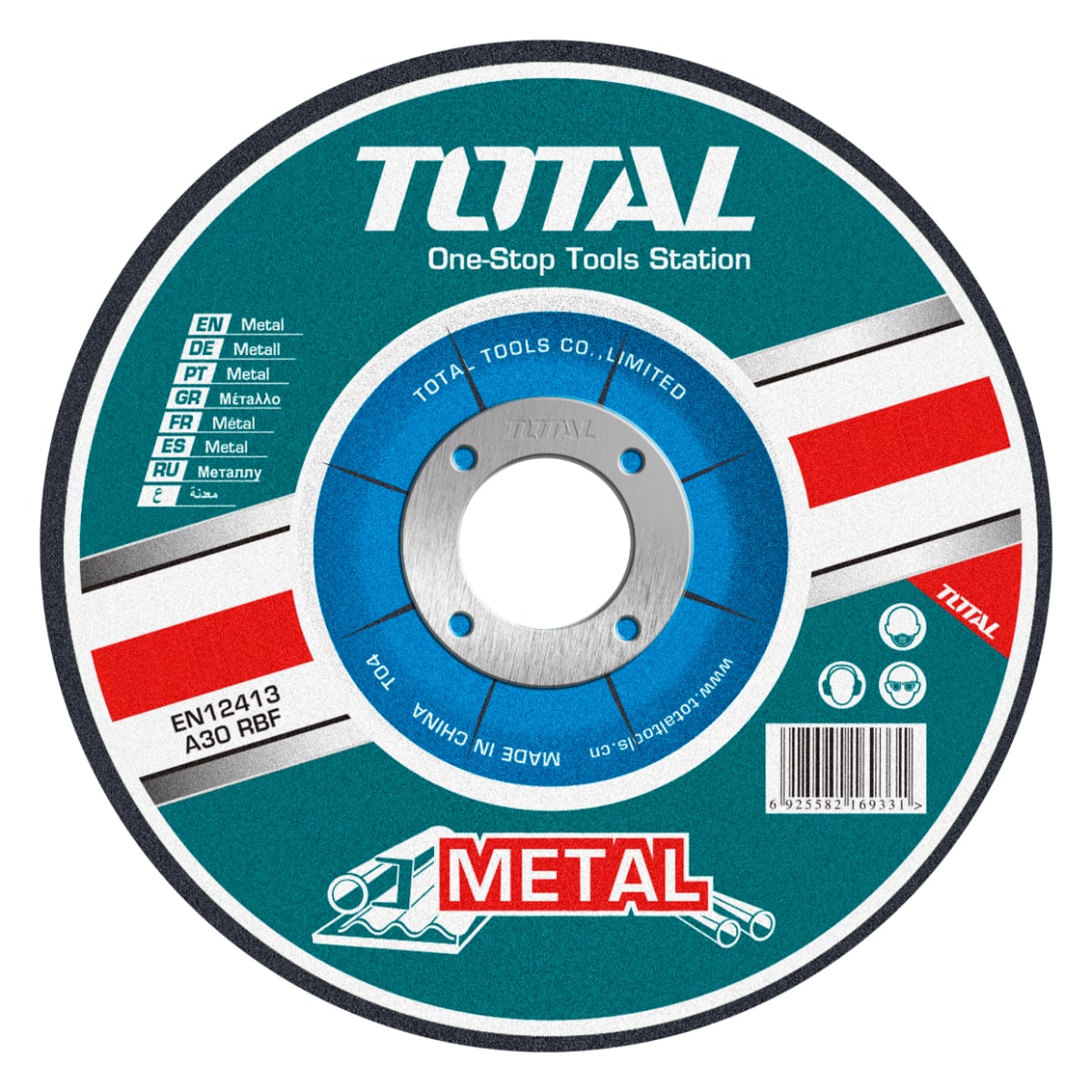 Disco para Cortar Metal TOTAL Delgado 4 1/2" x 1.6mm Disco para Cortar Metal TOTAL Delgado 4 1/2" x 1.6mm