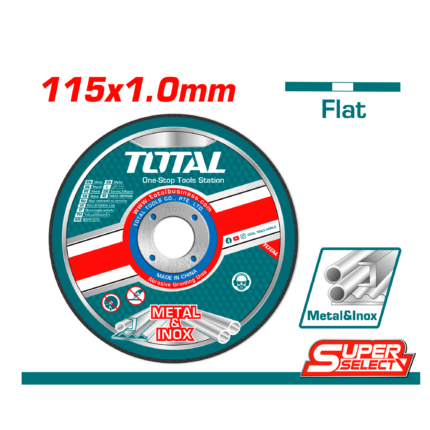 Disco para Cortar Metal TOTAL Delgado 4 1/2" x 1.0mm