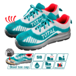 Zapato de Seguridad Total Tenis Verde Punta de Acero TSP208SB