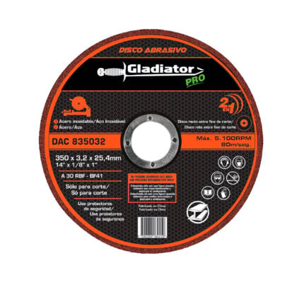 Disco de corte fino 14 pulgadas x 1/8 para metal