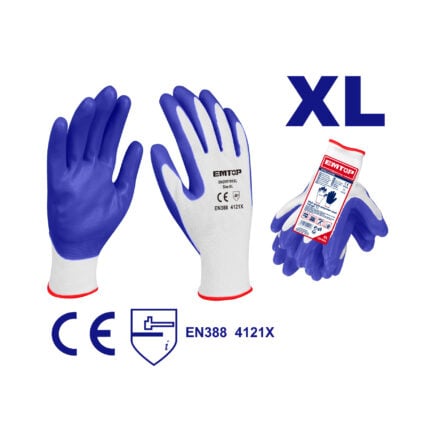 Guantes de nitrilo EMTOP talla XL para trabajo (par)