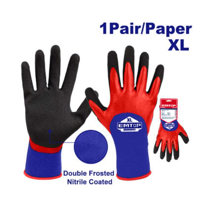 Guantes de nitrilo EMTOP ENGVNF01, palma esmerilada, talla XL