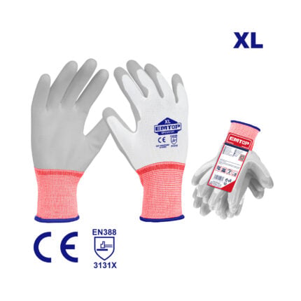 Guantes de trabajo EMTOP palma de poliuretano talla XL