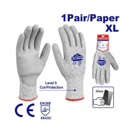 Guantes anticortes EMTOP talla XL recubiertos con poliuretano EPGV0301