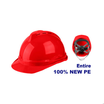 Casco de seguridad EMTOP rojo con barbiquejo ESHT0321