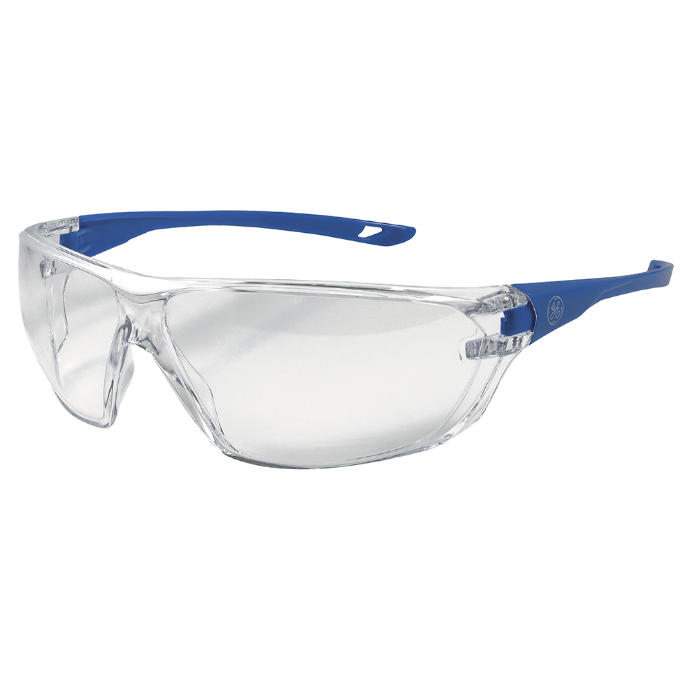 GE103C.jpg GE Protección Lentes de seguridad con lente transparente y montura azul