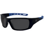 GE Protección Lentes de seguridad ahumados para salud ocupacional Negro/Azul