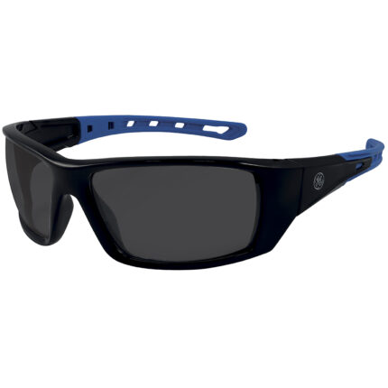GE Protección Lentes de seguridad ahumados para salud ocupacional Negro/Azul