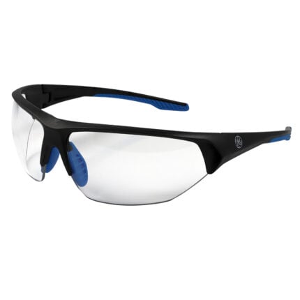 GE Protección Lentes de seguridad negro/azul con lente transparente