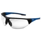 GE Protección Lentes de seguridad transparentes para salud ocupacional, montura negro/azul