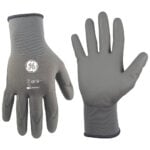 GE Protección Guantes recubiertos PU 15 gauge talla L (12 pares) para salud ocupacional